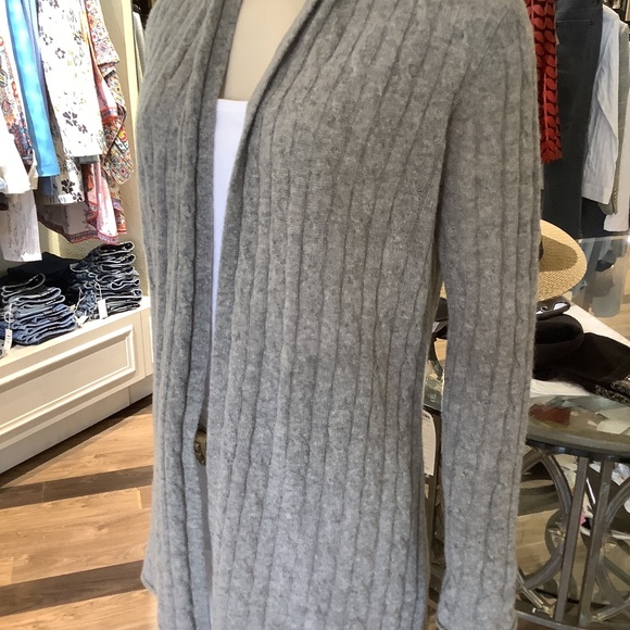 Barcelino L165-0010-222 grey Sweaters - Barcelino San Francisco 100% cashmere cabled cardigan